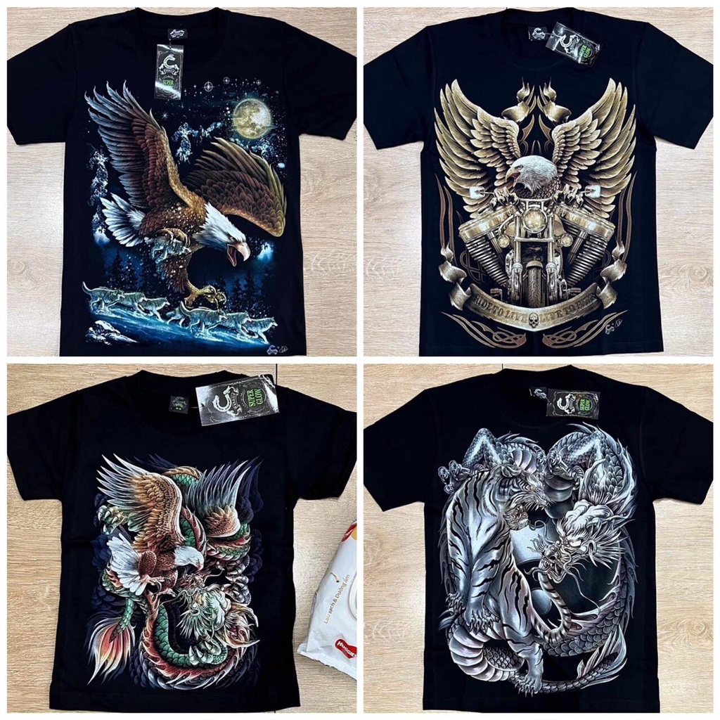 Áo thun Thái Lan 3D phát dạ quang sáng trong bóng tối / áo thun CABALLO  / áo phông unisex