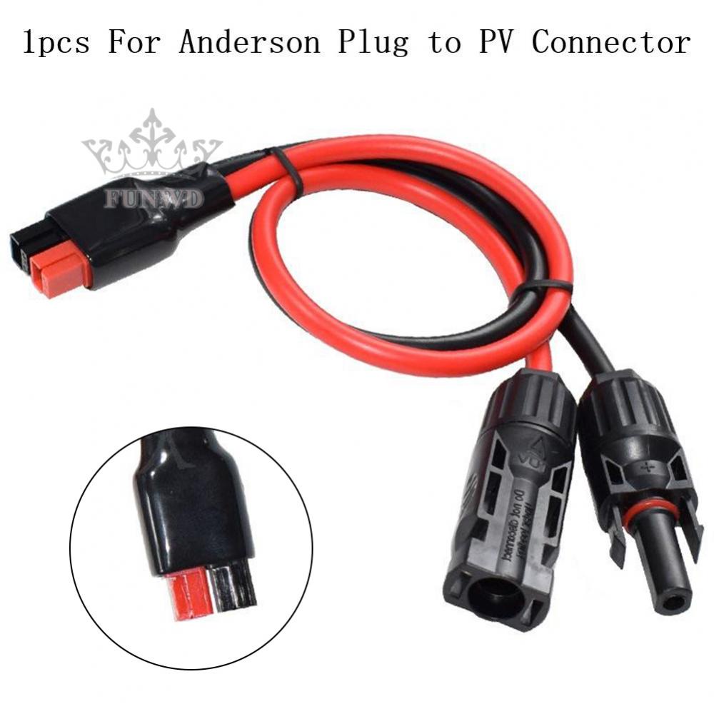 【FUNWD】1x For Anderson Plug To Solar Panel Cable Wiring Adapter Connector 35cm Replace