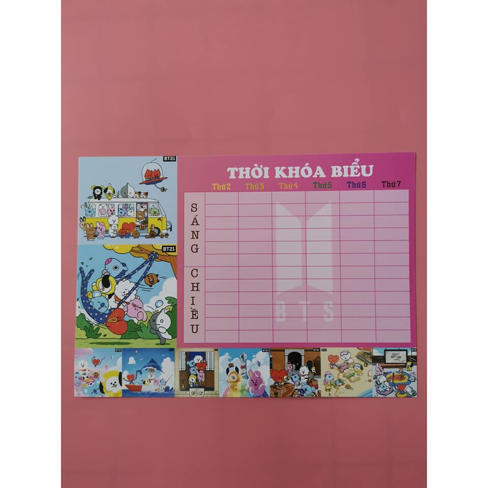 Thời Khoá Biểu BTS BT21 BLACKPINK