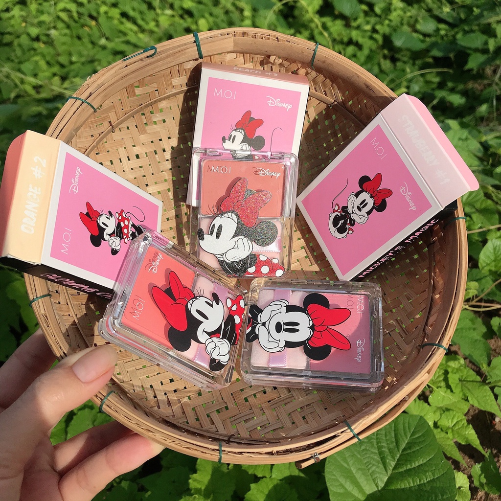 Phấn Má Hồng M.O.I Hồ Ngọc Hà Siêu Mịn Glowing Cheeks Hàn Quốc 3 Màu Siêu HOT M.O.I và Disney Hình Chuột Mickey