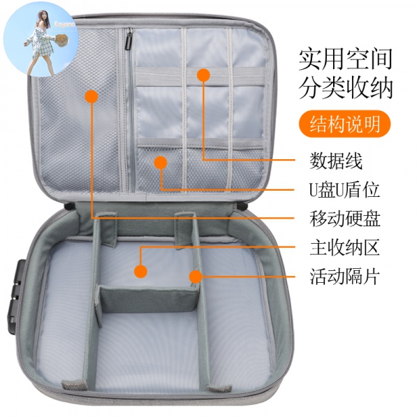 Túi Đựng Dây Cáp / Ổ Cứng Chống Trộm Tiện Dụng | BigBuy360 - bigbuy360.vn