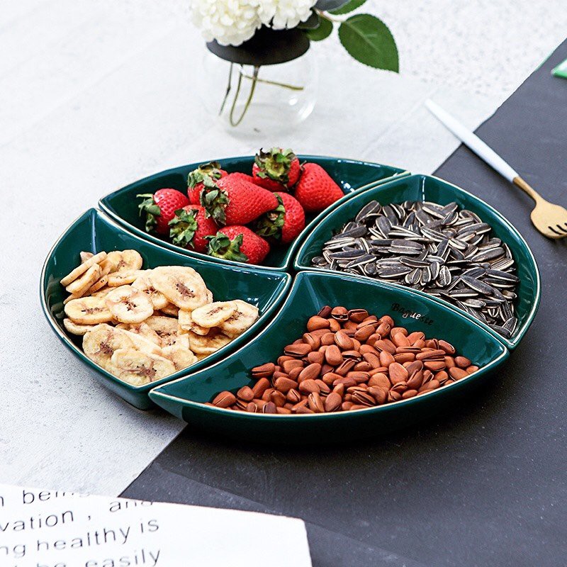 Bộ 6 đĩa cánh hoa mặt trời, dĩa sứ ghép hình độc đáo: 3.6.15