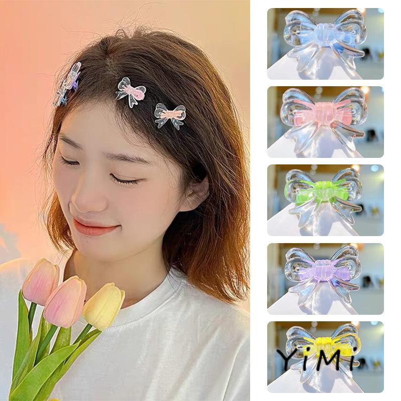 Kẹp Tóc Nơ Trong Suốt Nhiều Màu Thời Trang Hàn Quốc