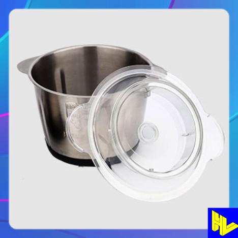 [ BẢO HÀNh 3 THÁNG ] Máy xay thịt đa năng  nút inox, cối Inox 304 , 4 lưỡi xay dung tích 2L