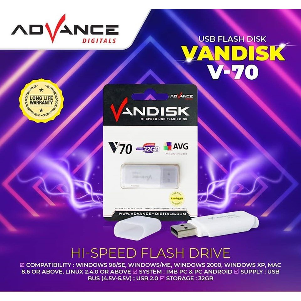 Bộ Nhớ Flashdisk Vandisk V70 4gb / 8gb / 16gb | BigBuy360 - bigbuy360.vn