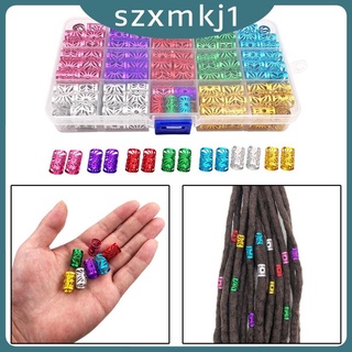 [Szxmkj1] 170 Chiếc Dreadlock Hạt Tóc Có Thể Điều Chỉnh Vòng Bím Tóc Vòng Bím Kẹp