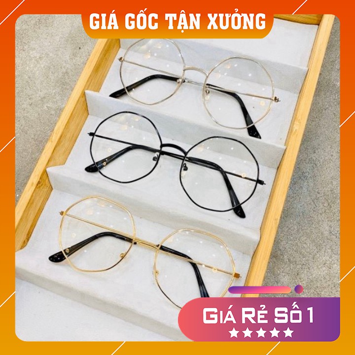 Kính giả cận ♥️FREESHIP♥️ Mắt kính giả cận LỤC GIÁC 7007 gọng tăm siêu hot