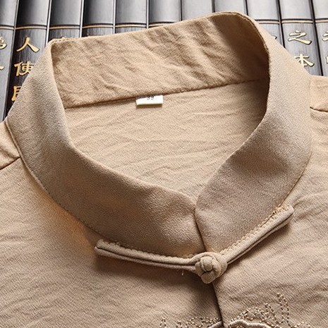 Set bộ đồ nam trung niên cộc tay, chất đũi thấm hút mồ hôi, món quà ý nghĩa cho người thân yêu