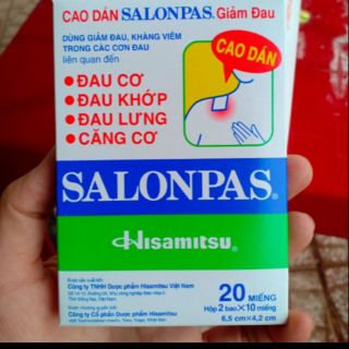 Salonpas dán chính hãng hộp 20 miếng