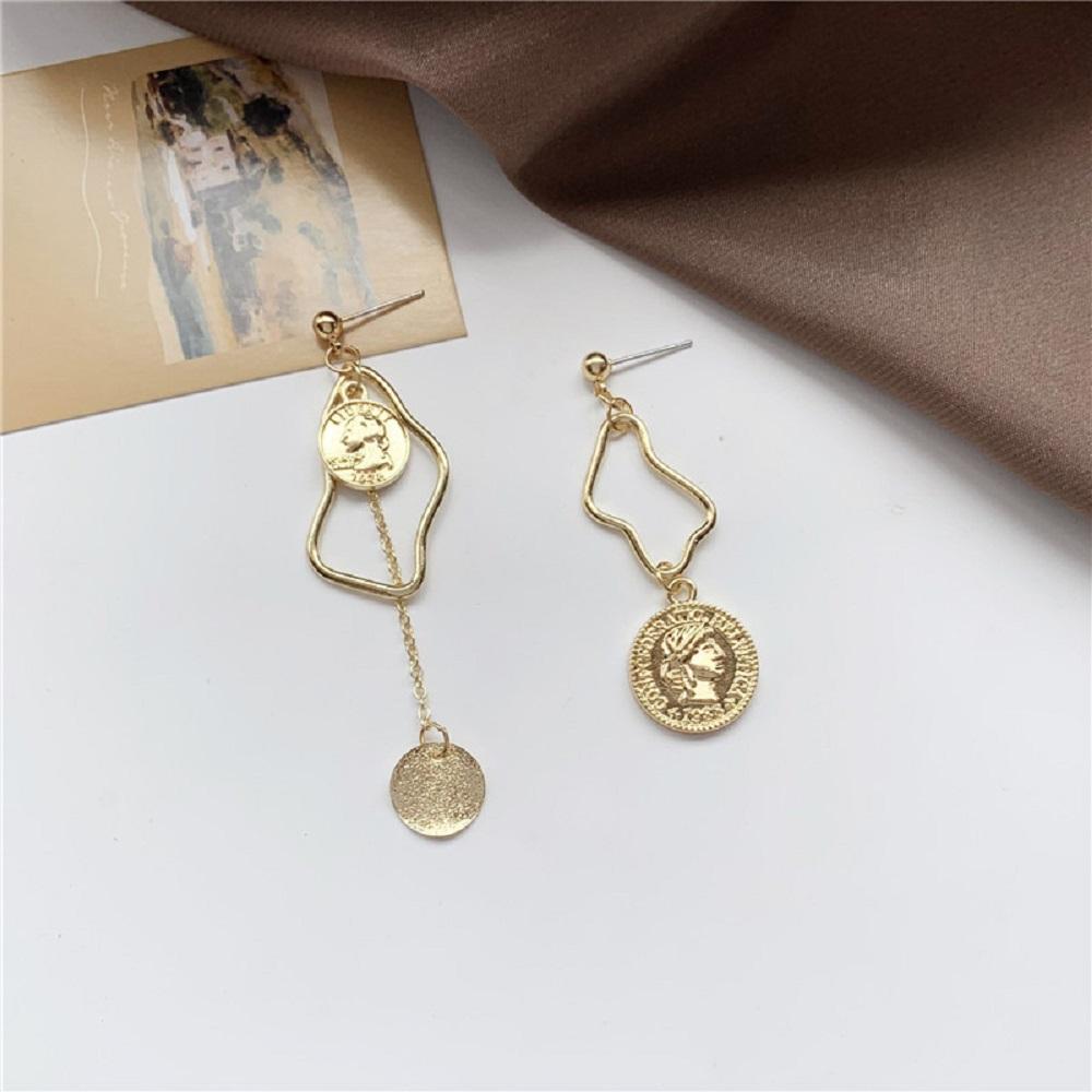Bông Tai Dáng Dài Mặt Hình Tròn S925 Cho Nữ