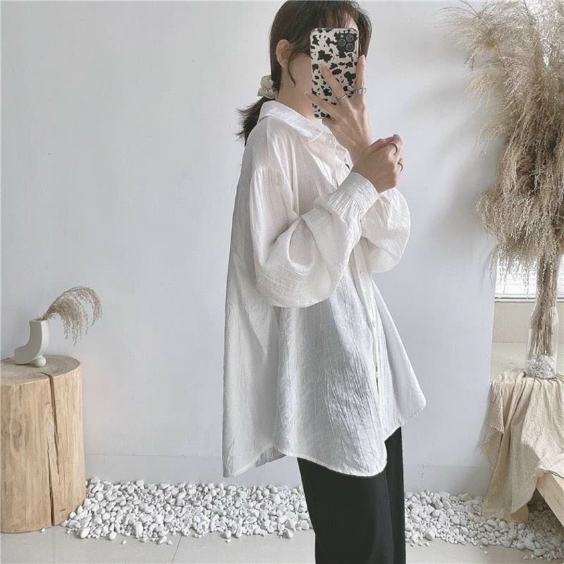 Áo sơ mi đũi dài tay phong cách hàn quốc