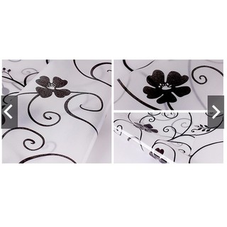 Decal giấy dán kính hoa dây đen