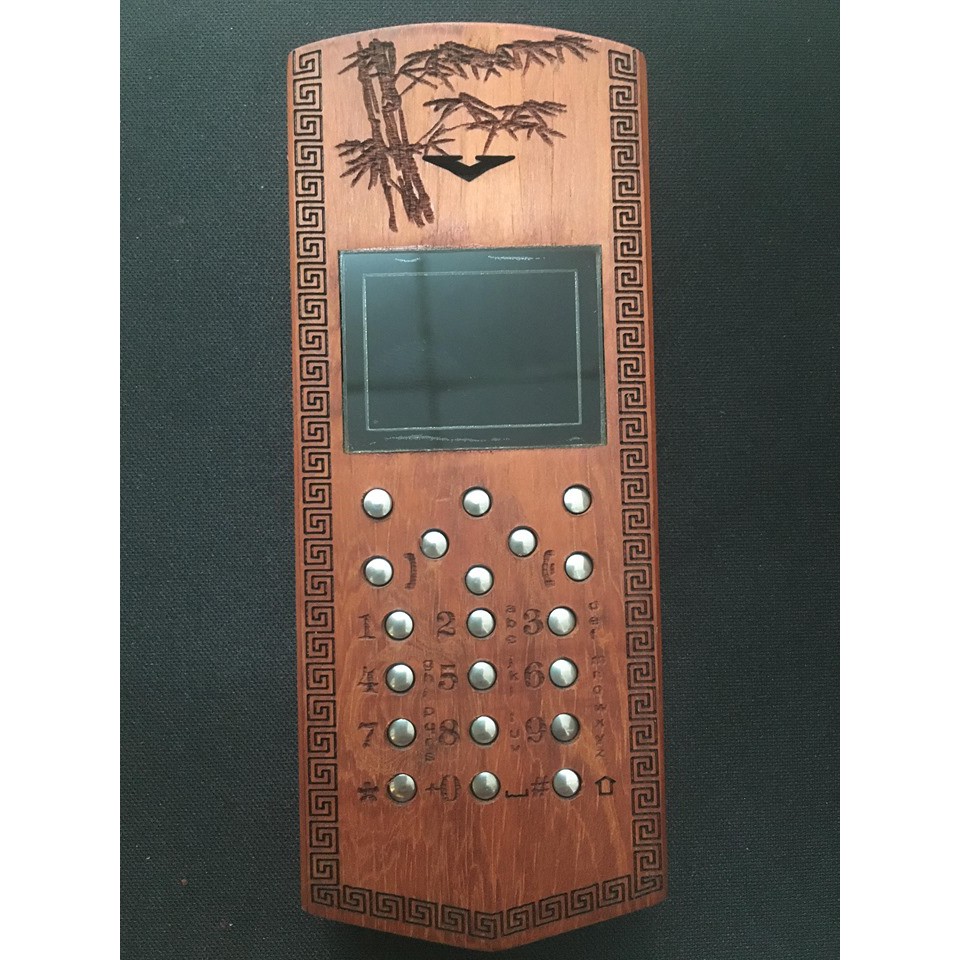 Vỏ gỗ cho điện thoại Nokia 1110i mẫu chữ Tâm