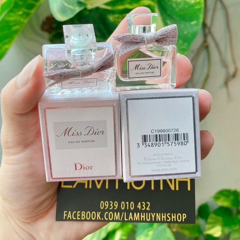 Nước hoa mini MISS DIOR EDP 5ml nơ vải
