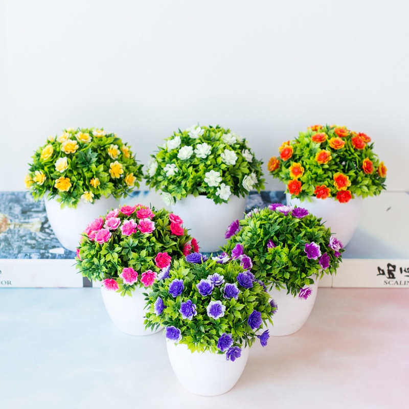 (Kèm chậu)Chậu Cây Bonsai Nhân Tạo Kèm Chậu Trang Trí Nhà Cửa