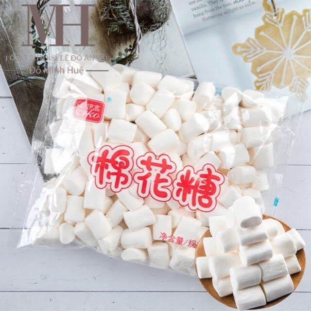 Combo 500g kẹo bông sữa trắng Marshmallow