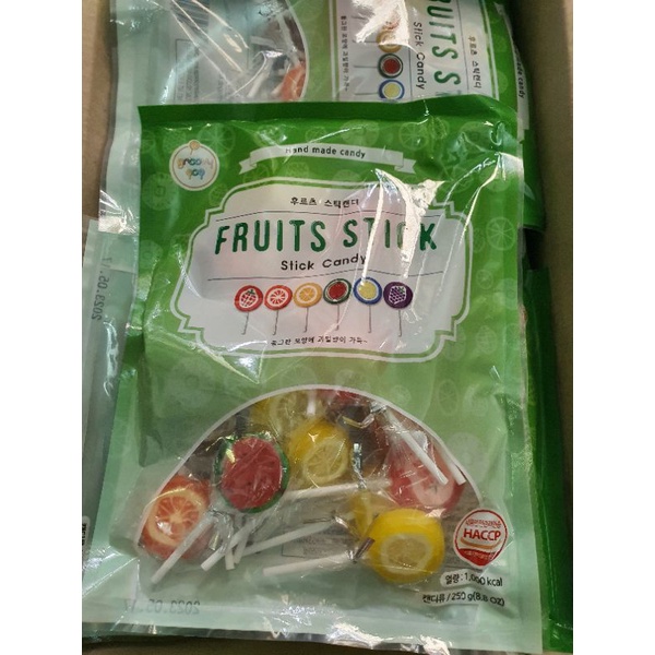 Kẹo Mút Hoa Quả Hàn Quốc Fruits Stick 250g