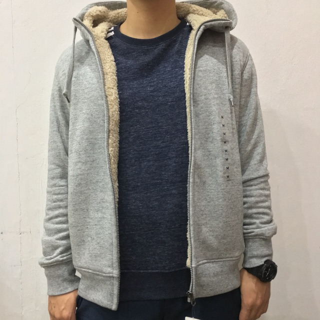 Áo nỉ lót lông cừu nam Uniqlo