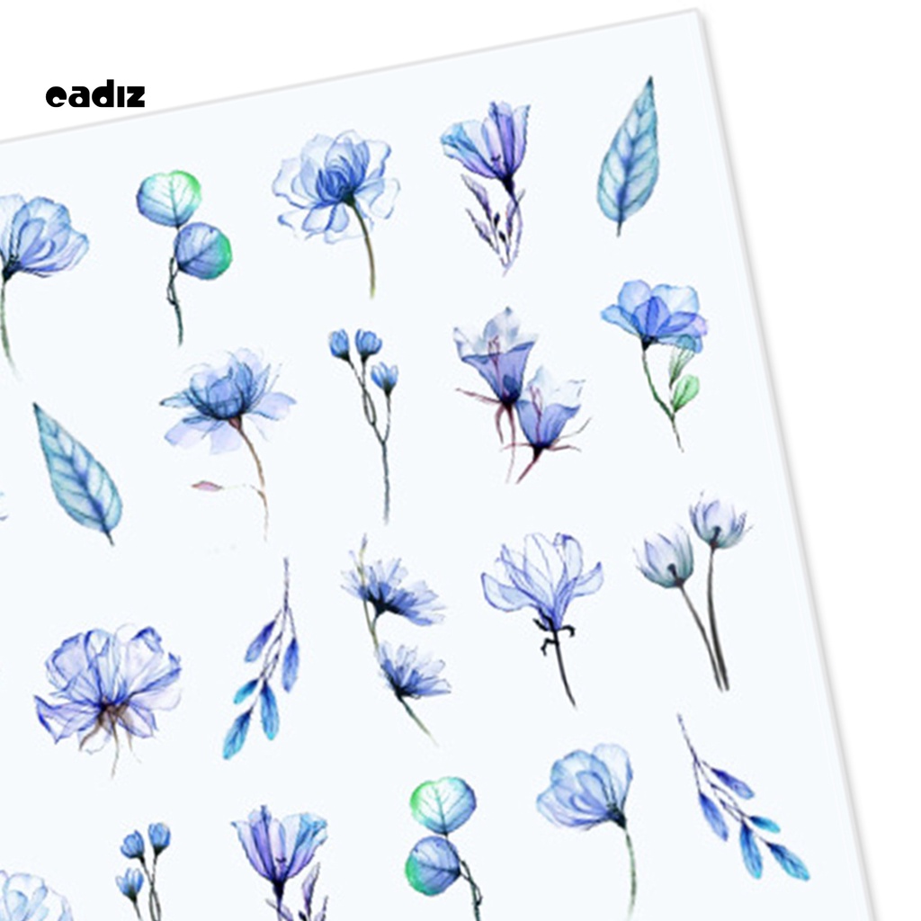 [Hàng mới về] Miếng dán móng tay siêu mỏng họa tiết hoa lá sáng tạo DIy cho nữ