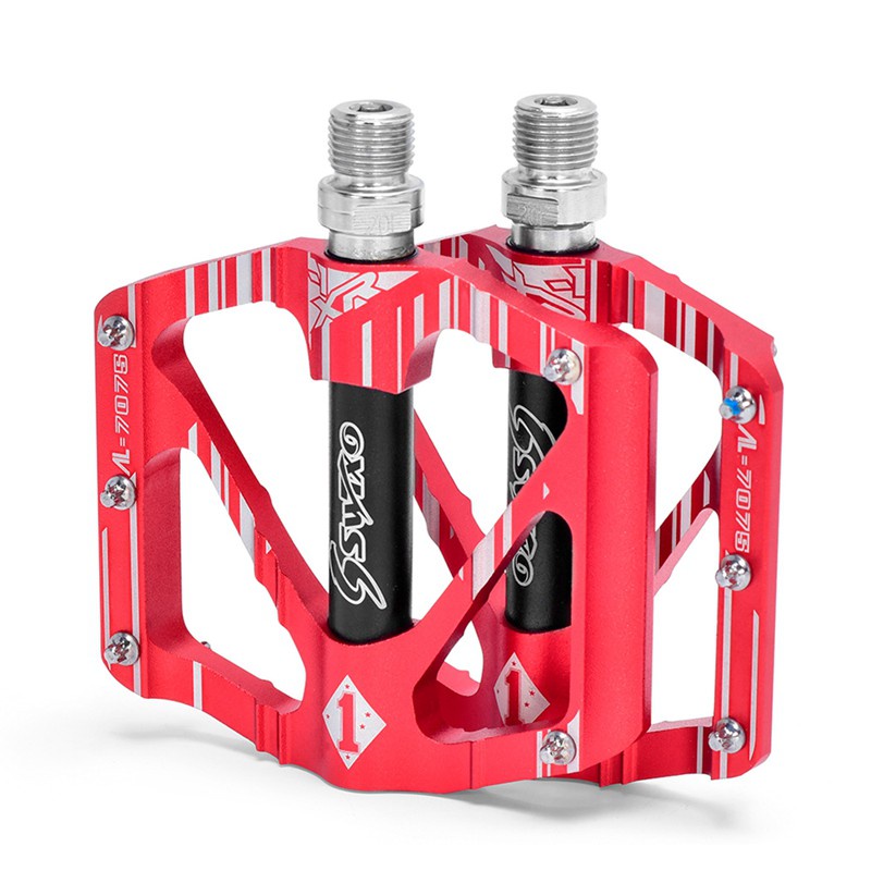 SWTXO CNC Die-Casting  Bearing Road Bike Riding Light Pedal,Red