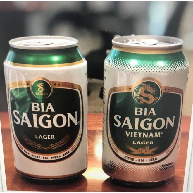 Bia sài gòn Gold vàng lon cao 330ml.