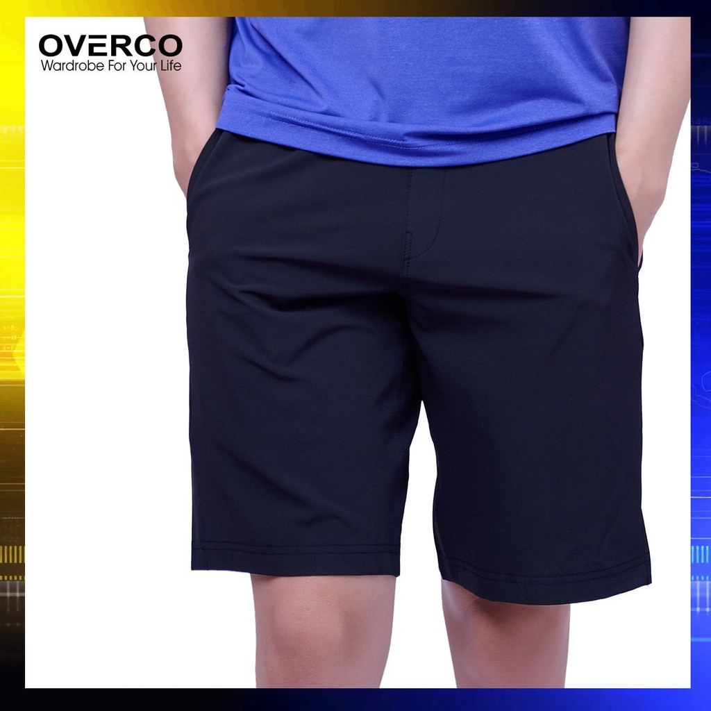 Quần Short Thể Thao OVERCO Màu Đen Chất Dù Cao Cấp 2021 [OVQS-001]