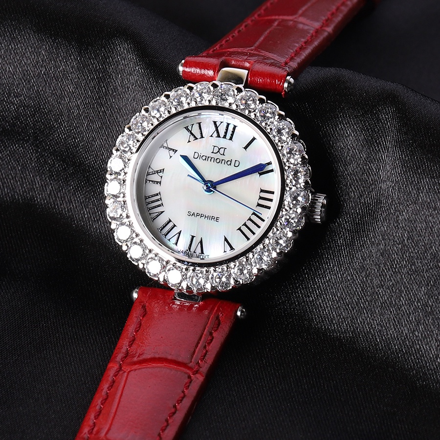 Đồng hồ nữ Diamond D DM63055W-R - Kính Sapphire