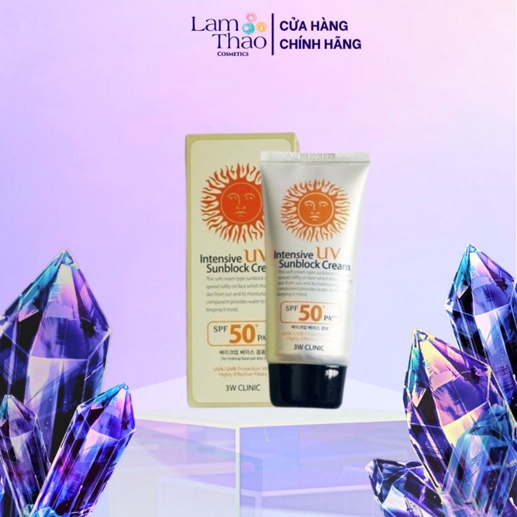 Kem Chống Nắng 3W Clinic Intensive UV Sunblock Cream SPF50+ PA+++