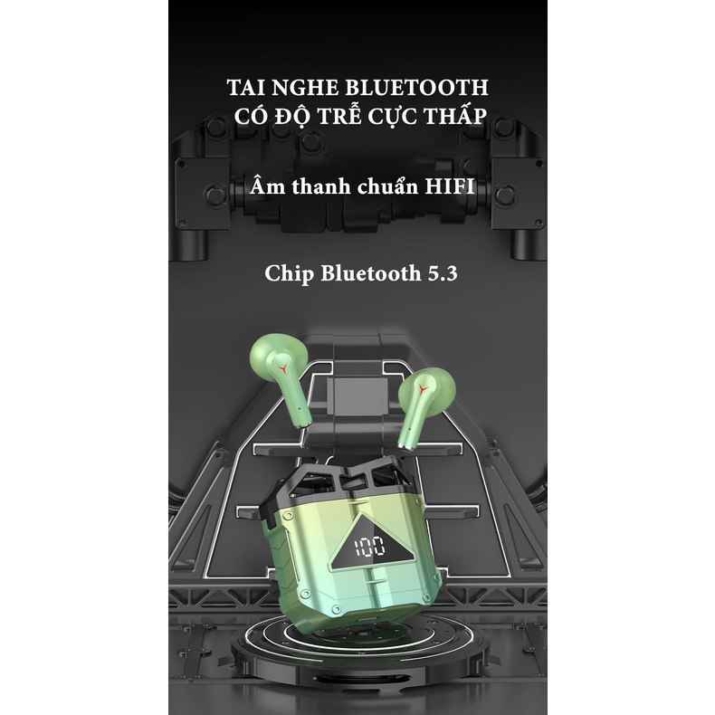 Tai Nghe Gaming Bluetooth JX30 TWS Tai Nghe Chơi Game Không Thiết Kế Ấn Tượng Dây Độ Trễ Cực Thấp Chip Bluetooth 5.3