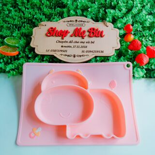 Khay Ăn Dặm Silicon Đế Hút Hình Cua, Bò, Cá