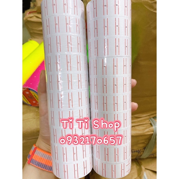 Băng keo dán giá tiền dùng cho máy bấm giá (Cây 10 cuộn)