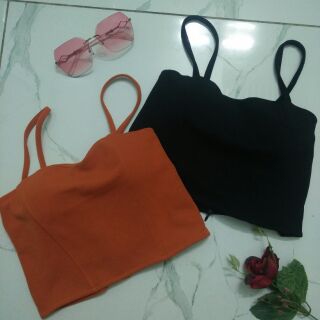 Áo croptop 2 dây (có sẵn mút ngực