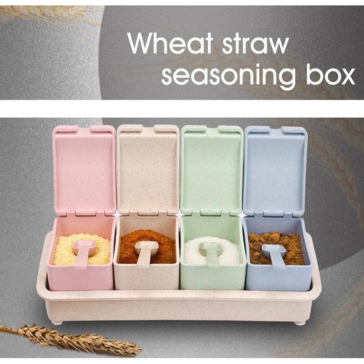 Bộ khay gia vị Wheat Straw PP cho sức khoẻ gia đình bạn - Home and Garden