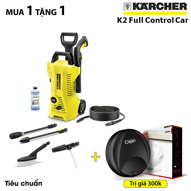 [CHÍNH HÃNG] Máy rửa xe mini gia đình có chỉnh áp Karcher K2 Full Control Car EU