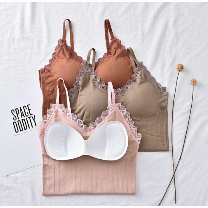 Áo 2 Dây Viền Ren Dáng Dài