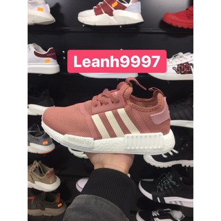 Giày NMD R1 hồng đất cục trắng đế trắng nữ ( ảnh thật )