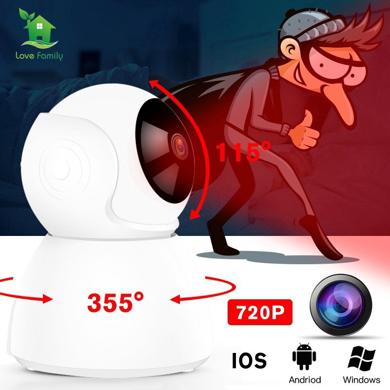 Camera Giám sát Wifi màn hình từ xa Không Dây HD 720P Camera ip HỒNG NGOẠI Nhìn Đêm