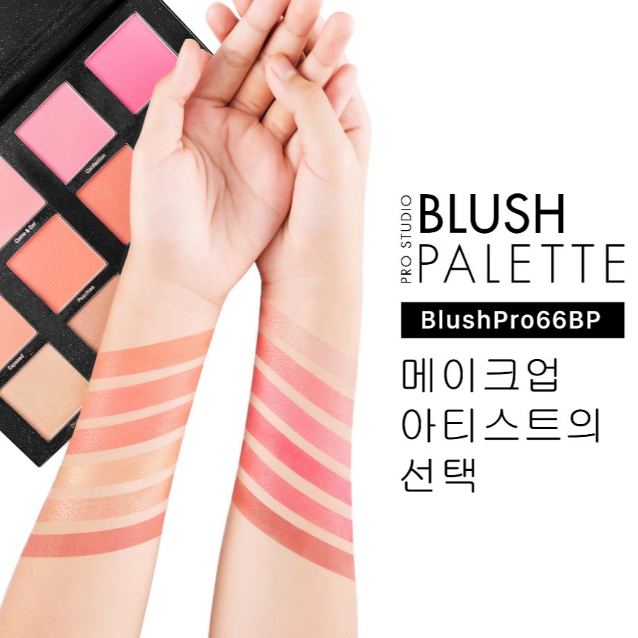 Bảng má hồng cao cấp chuyên nghiệp Vacosi VACOSI PRO STUDIO BLUSH PALETTE – 66BP (12 ô)