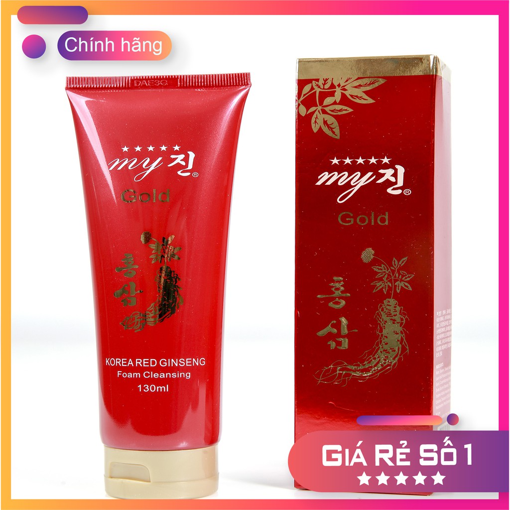 Sữa rửa mặt hàn quốc Hồng Sâm Đỏ My Gold 120ml với chiết xuất tự nhiên từ Hồng sâm Hàn Quốc