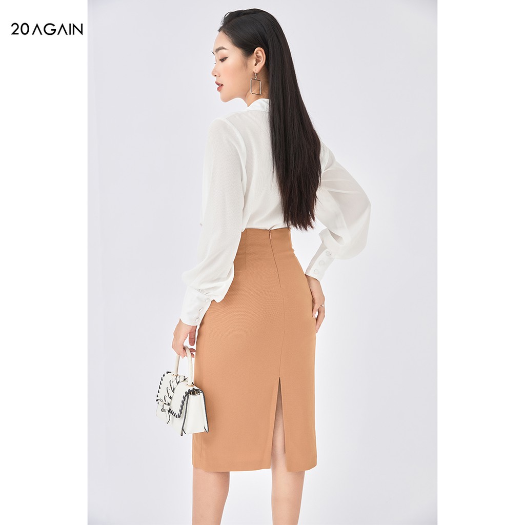 [Mã WABR1111 giảm 10% đơn 250K] Chân váy công sở dáng dài vạt lệch 20AGAIN, hàng thiết kế, hiện đại JDA1702 | BigBuy360 - bigbuy360.vn