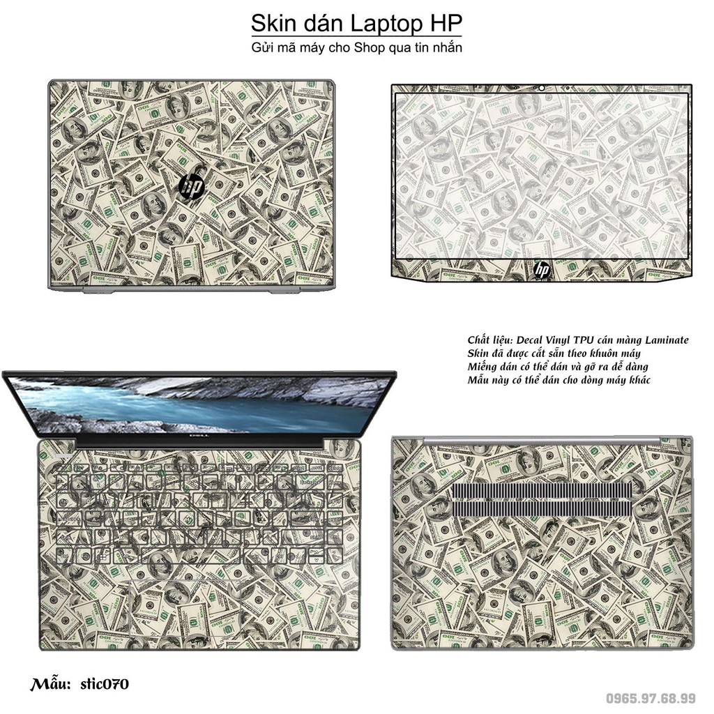 Skin dán Laptop HP in hình Hoa văn sticker _nhiều mẫu 12 (inbox mã máy cho Shop)