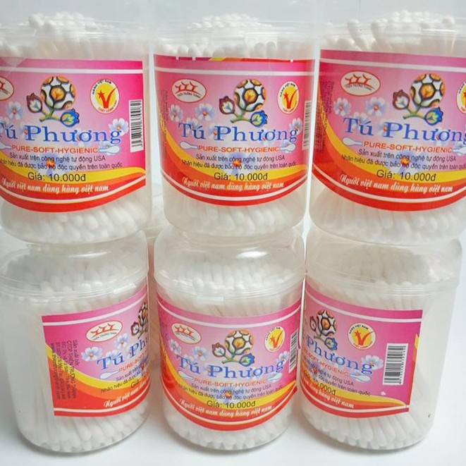 Tăm bông sơ sinh,-hộp 180 tăm bông trẻ em, tăm bông y tế, tăm bông cho trẻ em