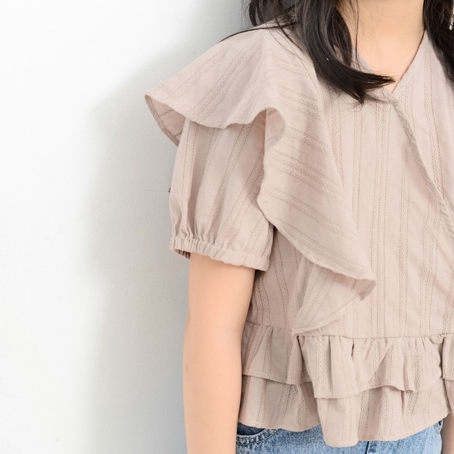 Áo bánh bèo peplum tay lỡ - 3 màu