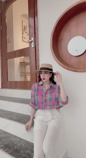 Áo sơ mi kẻ ZR⚡️2 màu
