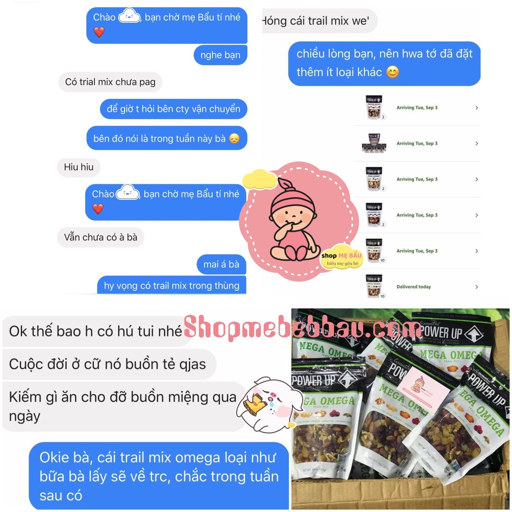 Date 11/2022. Hỗn hợp hạt sấy khô dinh dưỡng Trail Mix