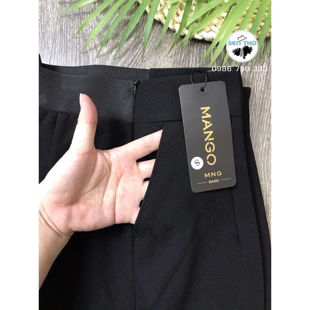 [Ảnh Thật] Quần Baggy Nữ Cạp Chun Sau , Màu Đen Chất Vải Vitex Cao Cấp, Cạp Cao, Sang Trọng Thanh Lịch | BigBuy360 - bigbuy360.vn