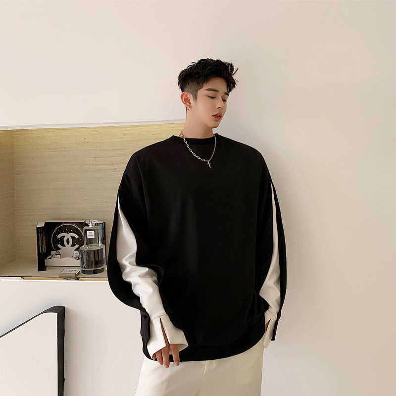 【Sweater】 Áo khoác lông cừu cổ tròn thời trang xuân thu thiết kế trẻ trung cho nam 2021