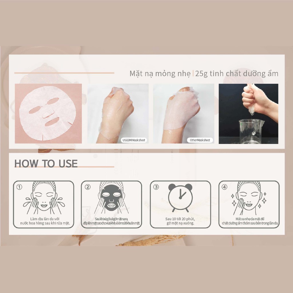 Set 10 Mặt Nạ USEEMI Thảo Mộc Phương Đông Tự Nhiên Chăm Sóc Da Mặt | BigBuy360 - bigbuy360.vn