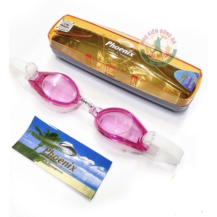 Kính bơi Phoenix 204 người lớn và trẻ em chống mờ chống nước chống tia Uv + Hộp đựng cao cấp )
