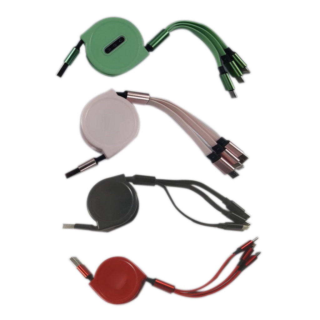 Hàng Sẵn Cáp Sạc Nhanh 3 Trong 1 Có Thể Thu Lại Tiện Dụng Bộ Sạc Nhanh Cổng USB Type C Hiệu Dành Cho HUAWEI【Southdakota051】